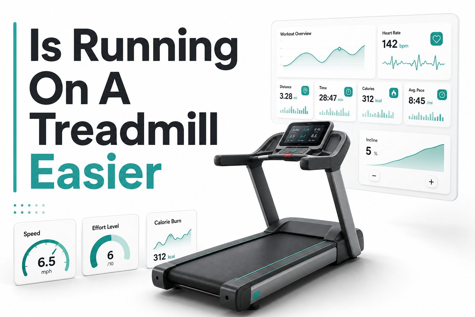 is-running-on-a-treadmill-easier Runner jogging on a treadmill in a gym